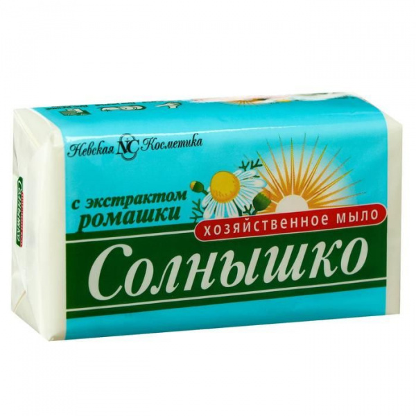 картинка Хозяйственное мыло 140 г. Солнышко ромашка НК от магазина "Офисные мелочи"