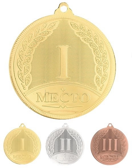 картинка Медаль MM 504G 50 мм. цвет Золото от магазина "Офисные мелочи"