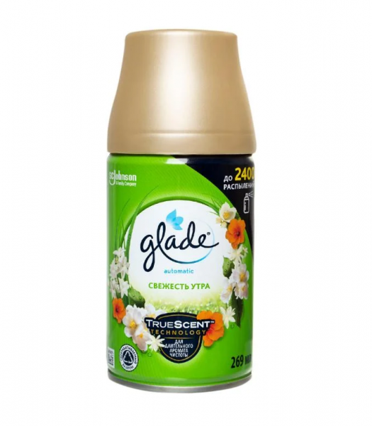 картинка Освежитель воздуха Glade 269 мл. "Свежесть утра" сменный баллон от магазина "Офисные мелочи"