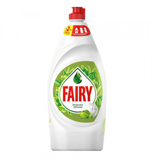 картинка Средство для мытья посуды Fairy 900 мл. Зеленое яблоко от магазина "Офисные мелочи"