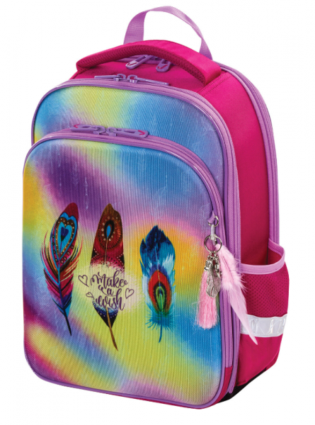 картинка Ранец Brauberg "Quadro. Plumage" 37*28*18 анатомическая спинка, 3 отдела, брелок от магазина "Офисные мелочи"