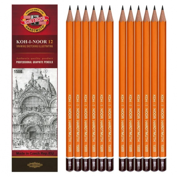 картинка Карандаш чернографитный 8H Koh-I-Noor 1500 от магазина "Офисные мелочи"