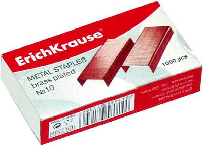 картинка Скобы №10 медные ErichKrause от магазина "Офисные мелочи"