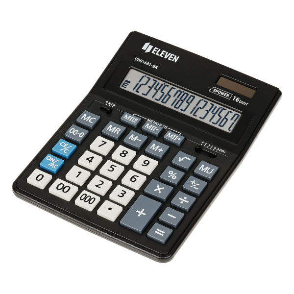 картинка Калькулятор 16 разрядный Eleven Business Line CDB-1601-BK 155*205*35 мм. от магазина "Офисные мелочи"