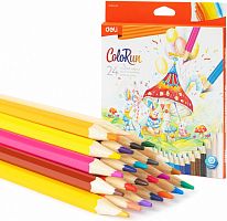 картинка Карандаши 24 цвета Deli "ColoRun" шестигранные, коробка, европодвес от магазина "Офисные мелочи"