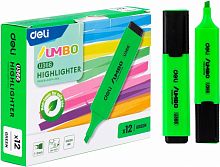 картинка Текстмаркер 1-5 мм. Deli "Jumbo" зеленый от магазина "Офисные мелочи"