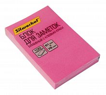 картинка Самоклеящийся блок 51*76 100 л. неон розовый 75 г. Silwerhof от магазина "Офисные мелочи"