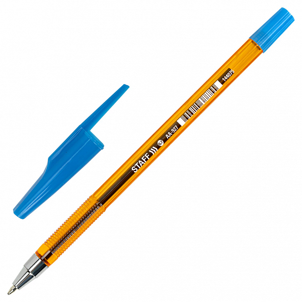 картинка Ручка шариковая STAFF "AA 927 ORANGE" 0,7 мм. синяя, металлический наконечник от магазина "Офисные мелочи"