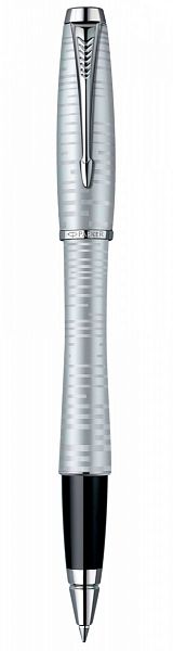 картинка Роллер Parker Urban Premium "Silver Blue CT" T206 F черные чернила, подарочная коробка от магазина "Офисные мелочи"