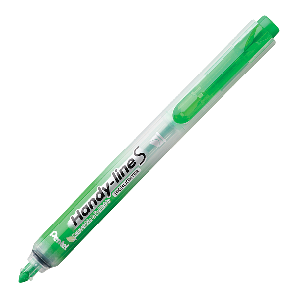 картинка Текстмаркер 1-4,5 мм. Pentel Handy-Lines зеленый автоматический от магазина "Офисные мелочи"