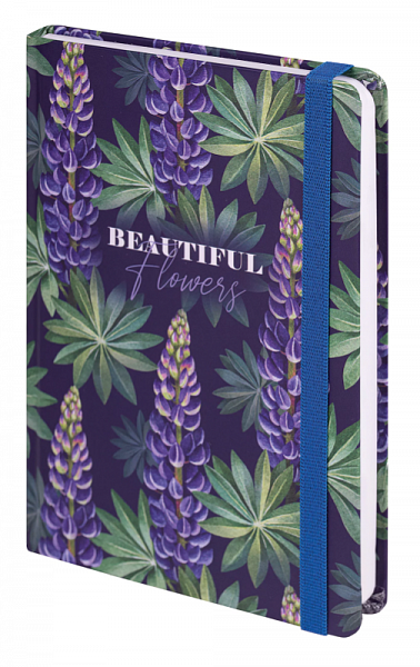 картинка Ежедневник А5 недатированный 7БЦ матовая ламинация BRAUBERG "Beautiful Flowers" с резинкой 128 л. от магазина "Офисные мелочи"