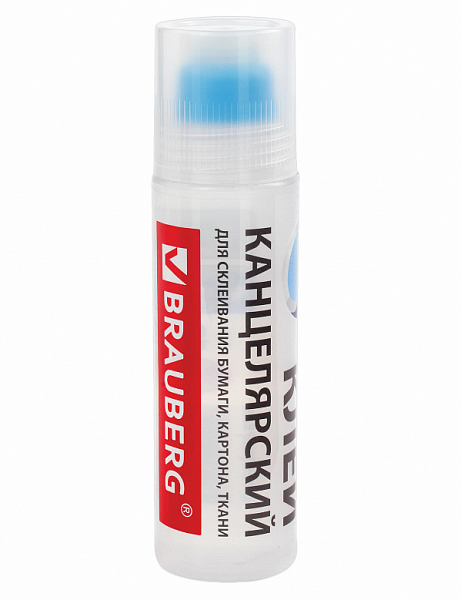 картинка Клей канцелярский 125 мл. аппликатор силикон BRAUBERG от магазина "Офисные мелочи"