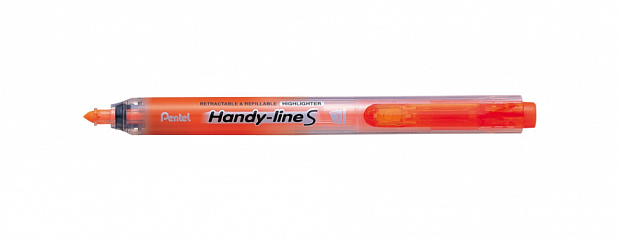 картинка Текстмаркер 1-4,5 мм. Pentel Handy-Lines оранжевый автоматический от магазина "Офисные мелочи"