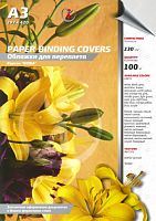 картинка Обложки А3 картон "кожа" белые 230 г. Реалист от магазина "Офисные мелочи"