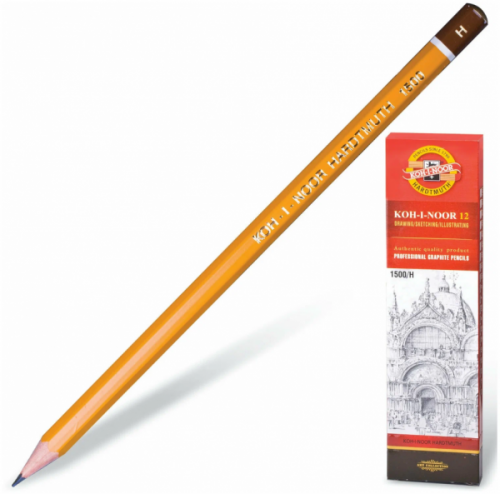 картинка Карандаш чернографитный H Koh-I-Noor 1500 от магазина "Офисные мелочи"