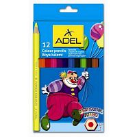 картинка Карандаши JUMBO 12 цветов Adel "Неха" шестигранные, европодвес от магазина "Офисные мелочи"