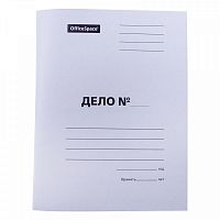картинка Скоросшиватель Дело мелованный белый 300 г/м2 пробитый OfficeSpace от магазина "Офисные мелочи"