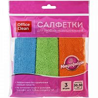 картинка Салфетка микрофибра 30*30 OfficeClean "Стандарт" 3 шт., европодвес от магазина "Офисные мелочи"