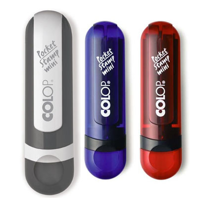 картинка Штамп "Mini-Pocket" мини-карманный 10*39, серый от магазина "Офисные мелочи"