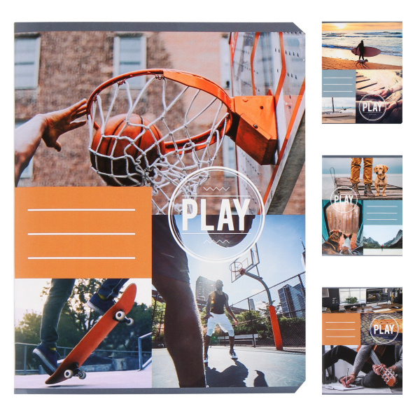 картинка Тетрадь 96 листов линейка BG "Play", эконом от магазина "Офисные мелочи"