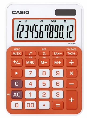 картинка Калькулятор 12 разрядный Casio оранжевый от магазина "Офисные мелочи"