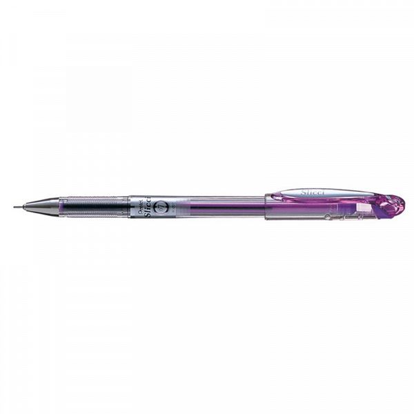 картинка Ручка гелевая фиолетовая Pentel Slicci 0,7 мм. игольчатый наконечник от магазина "Офисные мелочи"