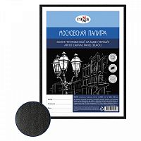 картинка Холст на МДФ 30*40 см. 100% хлопок 250 г/м2 мелкое зерно черный Гамма "Московская палитра" от магазина "Офисные мелочи"