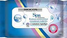 картинка Влажные салфетки 15 шт. SPA Freshness ионы серебра антибактериальные от магазина "Офисные мелочи"