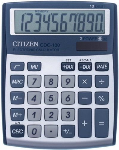 картинка Калькулятор 10 разрядный Citizen CDC-100 от магазина "Офисные мелочи"