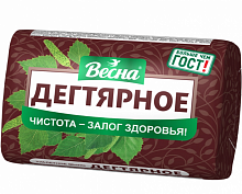 картинка Туалетное мыло 90 г. Весна Дегтярное класс Медицинская от магазина "Офисные мелочи"
