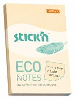 картинка Самоклеящийся блок 51*76 100 л. пастель желтый 60 г. STICK`N ECO от магазина "Офисные мелочи"