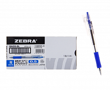 картинка Ручка шариковая автоматическая Zebra Tapli Extra Clip 0,5 мм. синяя, резиновый грип от магазина "Офисные мелочи"