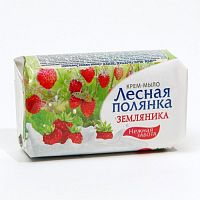 картинка Крем-мыло 90 г. ЛЕСНАЯ ПОЛЯНКА Земляника от магазина "Офисные мелочи"