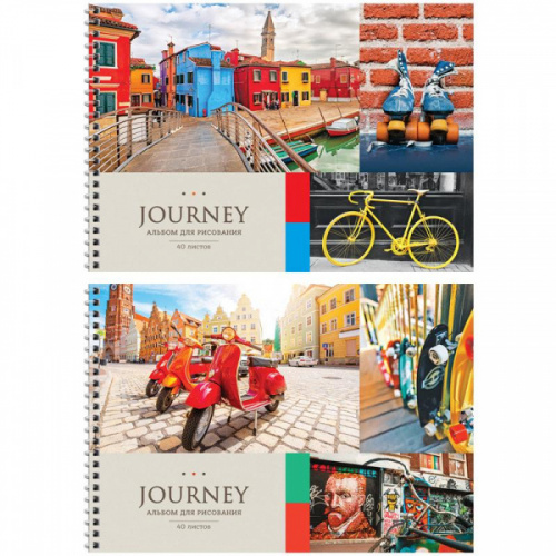 картинка Альбом 40 листов спираль ArtSpace "Путешествия. Collage of travel" от магазина "Офисные мелочи"