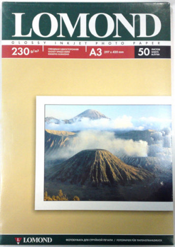 картинка Бумага глянцевая односторонняя А3 230 г/м. 50 л. LOMOND от магазина "Офисные мелочи"