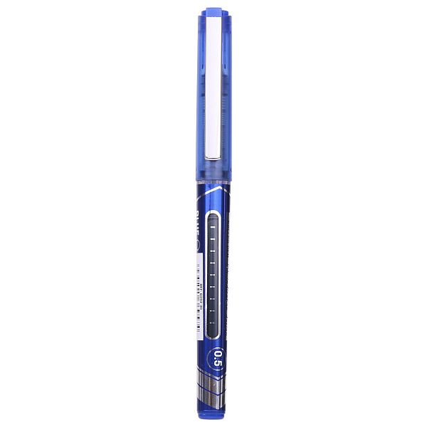 картинка Роллер синий 0,5 мм. Deli "Mate" резиновый грип, стреловидный наконечник от магазина "Офисные мелочи"