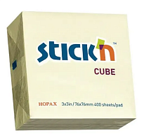 картинка Самоклеящийся блок 76*76 400 л. пастель желтый 70 г. STICK`N от магазина "Офисные мелочи"
