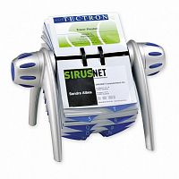 картинка Картотека 400 визиток Durable "Visifix Flip" синяя/серебристая вращающаяся от магазина "Офисные мелочи"