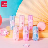 картинка Ластик фигурный Deli "Sakura" 22*22*55 ПВХ цветной от магазина "Офисные мелочи"