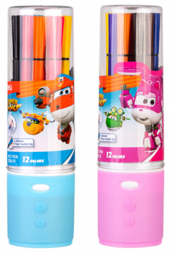картинка Фломастеры 18 цветов Deli "Super Wings" пластиковая туба от магазина "Офисные мелочи"