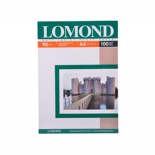 картинка Бумага матовая односторонняя A4 90 г/м. 100 л. LOMOND от магазина "Офисные мелочи"
