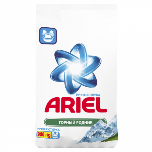 картинка Стиральный порошок ручная стирка 900 г. Ariel Горный Родник от магазина "Офисные мелочи"