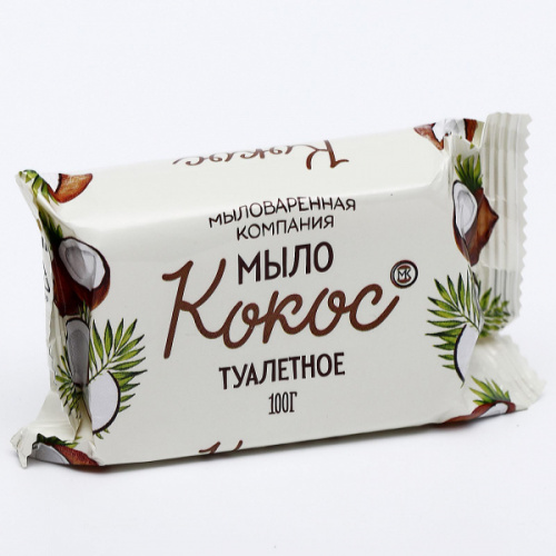 картинка Туалетное мыло 100 г. в обертке Кокос от магазина "Офисные мелочи"