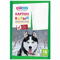 картинка Картон белый А4 немелованный 16 листов ArtSpace от магазина "Офисные мелочи"