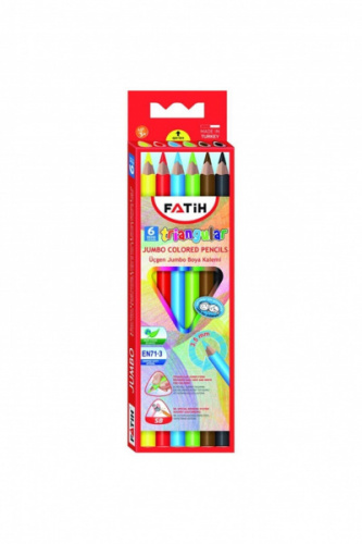картинка Карандаши JUMBO 6 цветов Pensan FATIH треугольные от магазина "Офисные мелочи"