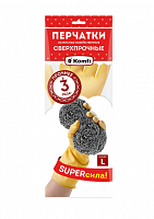 картинка Перчатки латексные L Сверхпрочные Komfi желтые/белые от магазина "Офисные мелочи"